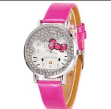 Relógio Hello Kitty com strass e pulseira de couro à venda! Termina em breve! comprar usado  Enviando para Brazil