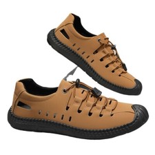 Sandálias de praia masculinas ao ar livre verão moda couro mocassins antiderrapantes sapatos casuais comprar usado  Enviando para Brazil