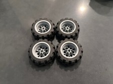 Lote de 4 Lego Technic Wheel Lote 20x30 Aros Cinza Carro de Corrida comprar usado  Enviando para Brazil