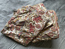 Capa de Edredom Ralph Lauren (LRL) Queen Size 2 Shams Boho Paisley Listrada Reversa  comprar usado  Enviando para Brazil
