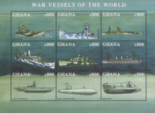 Usado, Navios submarinos Gana #SG2688-SG26896 MNH M/S 1998 navios da guerra mundial [2037] comprar usado  Enviando para Brazil