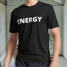Nova Camiseta Preta Masculina ENERGY Active Logo Engraçada Tamanho P a 5XL comprar usado  Enviando para Brazil