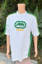 Camiseta de malha vintage Ecko Unltd Y2K streetwear hip hop verde amarela tamanho grande comprar usado  Enviando para Brazil