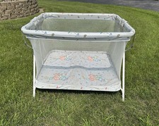 Vintage Graco Cercadinho Brincar Quintal Malha Lado Dobrável Portátil Anos 80 Anos 90 Nostalgia, usado comprar usado  Enviando para Brazil