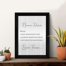 Personalizado Novio - Noun - A4 Letrero Metal Estampado - Marco Opciones comprar usado  Enviando para Brazil