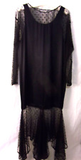 Vintage Angelo Tarlazzi Couture Preto Seda Transparente Corpete Vestido Slip 38 DESLUMBRANTE comprar usado  Enviando para Brazil