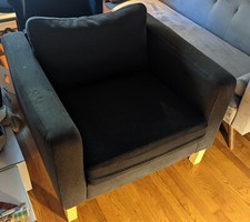 Ikea black armchair for sale  Richmond
