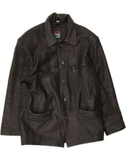 Jaqueta de couro masculina ROUTE 66 Reino Unido 38 média couro preto CV09, usado comprar usado  Enviando para Brazil