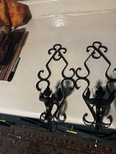 sconces wall set iron 2 for sale  Colbert