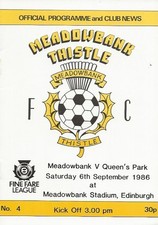 Meadowbank thistle queens for sale  DUNBAR