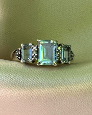 9ct gold aquamarine for sale  MORDEN