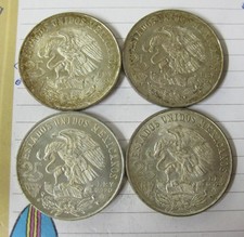 Usado, Quatro moedas comemorativas olímpicas de prata 25 pesos mexicanos 1968 não circuladas comprar usado  Enviando para Brazil