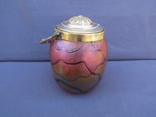 Usado, LOETZ ( attribué, non signé) Ancien seau a biscuit en verre irisé, art-nouveau comprar usado  Enviando para Brazil