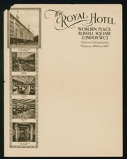 Nota de carta decorada antiga do Reino Unido The Royal Hotel Woburn Place Russell Square London comprar usado Nota de carta decorada antiga do Reino Unido The Royal Hotel Woburn Place Russell Square London comprar usado  Enviando para Brazil