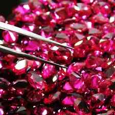 Usado, Lote de 50 peças de pedra preciosa rubi vermelho natural certificada formato oval Mogok 7 x 5 mm comprar usado  Enviando para Brazil