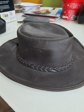 Leather australian hat for sale Leather australian hat for sale  HERNE BAY