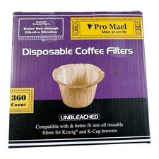 Filtros de café descartáveis Pro Mael 360ct não branqueados para cervejarias Keurig K-Cup  comprar usado  Enviando para Brazil