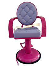 Boneca American Girl cadeira de salão de beleza rosa roxa giratória base de sucção Truly Me comprar usado  Enviando para Brazil