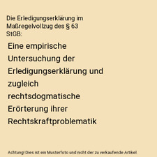 Erledigungserklärung maßrege gebraucht kaufen  Trebbin