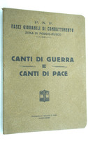 Pnf canti guerra usato  San Martino Buon Albergo