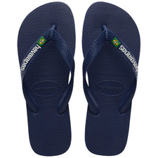 Sandália masculina Havaianas Brasil logotipo azul marinho tamanhos UE 39/40-45/46 NOVA!!! comprar usado  Enviando para Brazil
