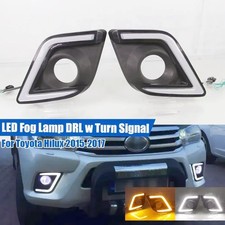Lâmpadas de neblina dianteiras 2 cores luzes de circulação diurna para Toyota Hilux 2015 2016 2017 comprar usado  Enviando para Brazil