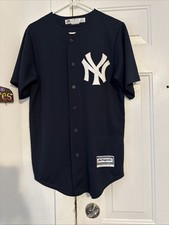 Usado, Camiseta de beisebol masculina Majestic New York Yankees CoolBase azul tamanho pequeno comprar usado  Enviando para Brazil