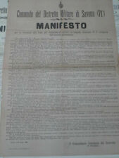 Manifesto chiamata alle usato  Savona