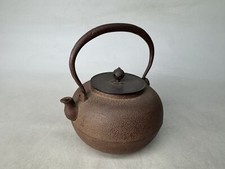 Y8940 TETSUBIN Chaleira de bule de ferro assinada Japão chá antigo cereony sencha comprar usado  Enviando para Brazil