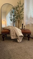 Vintage leather ottoman for sale  Omaha