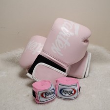 Luvas de boxe e envoltório de mão Fairtex Muay Thai 8 oz feitas na Tailândia comprar usado  Enviando para Brazil