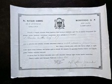 DOCUMENTO CERTIFICADO ORIGINAL ANTIGO PARA RELÍQUIA DE 1ª CLASSE S. STANISLAUS KOSTKA 1935 comprar usado  Enviando para Brazil
