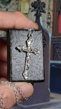 Vintage crucifix silver for sale  ROCHDALE