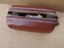 Kit de viaje compacto vintage KIWI Shoe Shine: cepillos estuche de cuero de vaca marrón cera negra  segunda mano  Embacar hacia Mexico