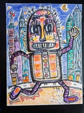 Tableau robot vintage d'occasion  Meudon