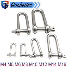 Long D Shackle Dee Shackles aço inoxidável A2 pino de equipamento de elevação longa M4-M16 comprar usado  Enviando para Brazil
