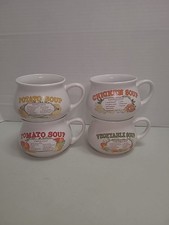 Canecas vintage Dat'l Do It receita sopa retrô anos 70 cozinha MCM conjunto completo de 4 comprar usado  Enviando para Brazil