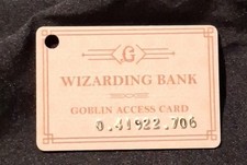 Chaveiro cartão de acesso duende banco bruxo gringotes Harry Potter Hogwarts... comprar usado  Enviando para Brazil