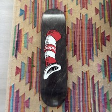 Deck de skate Supreme Dr. Seuss preto FW18 - gato no chapéu comprar usado  Enviando para Brazil