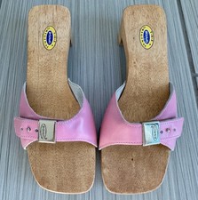 Antiga Sandália Feminina Y2K Dr Scholls 7.5M Tamanco de Exercício Couro Rosa Corrediça de Madeira Nova comprar usado Antiga Sandália Feminina Y2K Dr Scholls 7.5M Tamanco de Exercício Couro Rosa Corrediça de Madeira Nova comprar usado  Enviando para Brazil