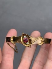 garnet bracelet 9ct for sale  BRIGHTON