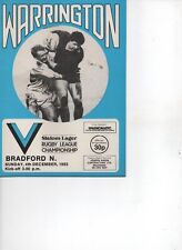 R.l programme warrington for sale  BRADFORD