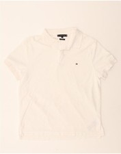 Camisa polo masculina ajuste regular TOMMY Hilfiger algodão branco grande BB09 comprar usado  Enviando para Brazil