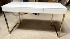 White glass desk for sale  ONGAR