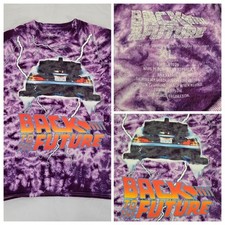 Camisa Regreso al Futuro Para Hombres XL Púrpura Relámpago OUTATIME Promoción de Película Delorean segunda mano  Embacar hacia Mexico