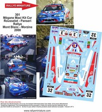 DECALS 1/43 REF 0301 RENAULT MEGANE MAXI ROUSSELOT RALLYE DU MONT BLANC 2000 comprar usado  Enviando para Brazil