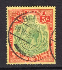 M18063 Nyasaland/Malawi 1929 SG112 - 5/- zielony i czerwony/żółty na sprzedaż  Wysyłka do Poland