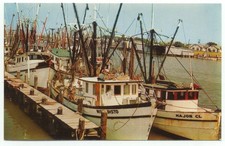 Cartão postal da frota de barcos de pesca comercial Freeport TX Texas comprar usado  Enviando para Brazil