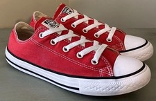 Tênis de lona CONVERSE tamanho 2.5 juvenil All Star vermelho cano baixo infantil 3J236 comprar usado  Enviando para Brazil