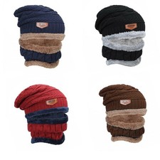 Chapéu de malha inverno gorro robusto lã pescoço ao ar livre quente chapéu feminino/masculino com comprar usado  Enviando para Brazil